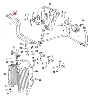 (New) 72 911S Oil Line Return to Front Cooler