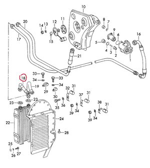 (New) 911 Oil Supply Line to Front Cooler - 1970-73