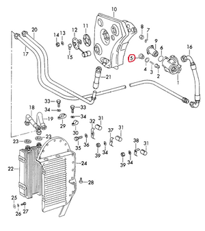 (New) 911 Oil Console Thermostat Screw Plug - 1965-73