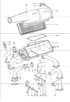 (New) 911 Air Intake Sleeve 1974-77