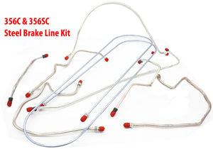 (New) 356 C/SC Complete 10-Piece Brake Line Kit w/ Bridge Pipes - 1964-65