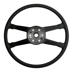 (New) 911/912 400mm Black Leather VDM Steering Wheel - 1969-73