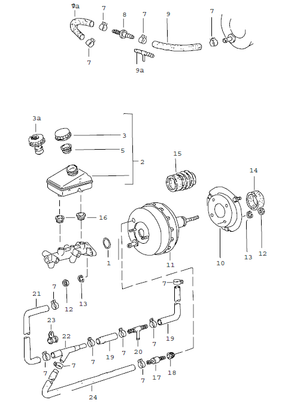 (New) 924/944 Brake Master Cylinder Reservoir Cap With Sensor