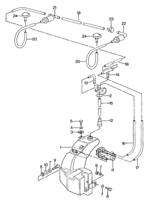 (New) 924/944 Windshield Washer Pump - 1977-87