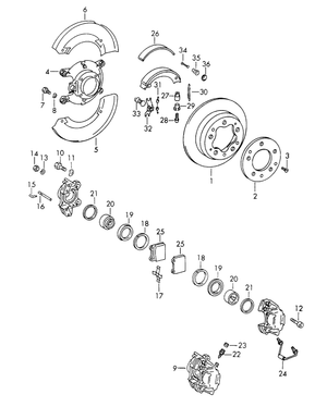 (New) 911 Brake Disc Set Screw 6 x 12 Countersunk - 1969-16