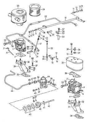 (New) 356/911 Left Hand Thread Throttle Linkage Ball Cup - 1950-73