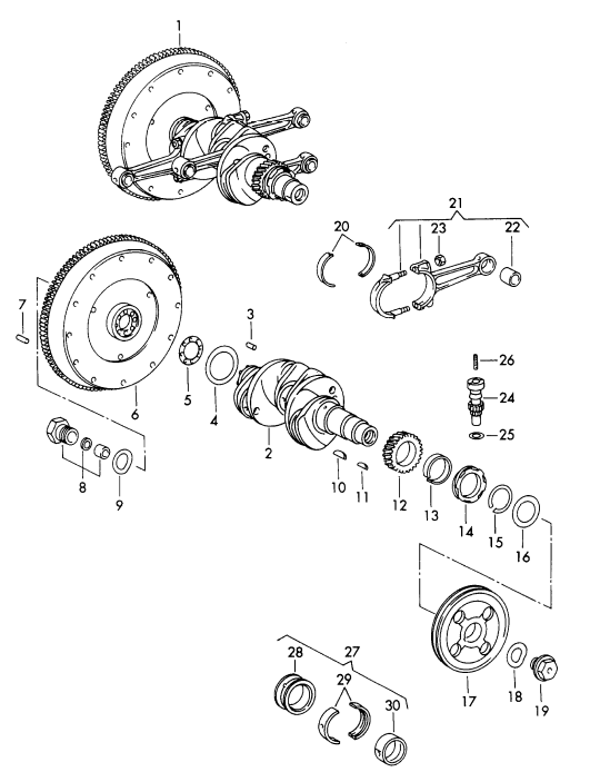 (New) 356/912 Flywheel Dowel Pin