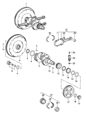 (New) 356/912 Flywheel Dowel Pin