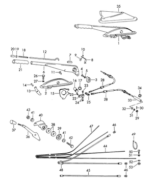 (New) 911/912/930 Parking Brake Push Rod - 1965-98