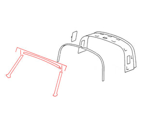 (New) Black Vinyl Covering for Targa Windshield Frame - 1965-73