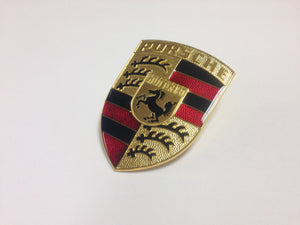 (New) 911 Porsche Hood Crest Emblem with Maroon Bars - 1975-94