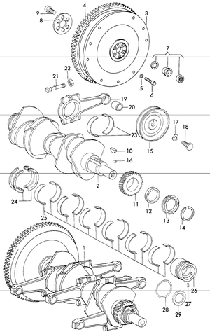 (New) 911 Bearing Shell #2-7 1965-77