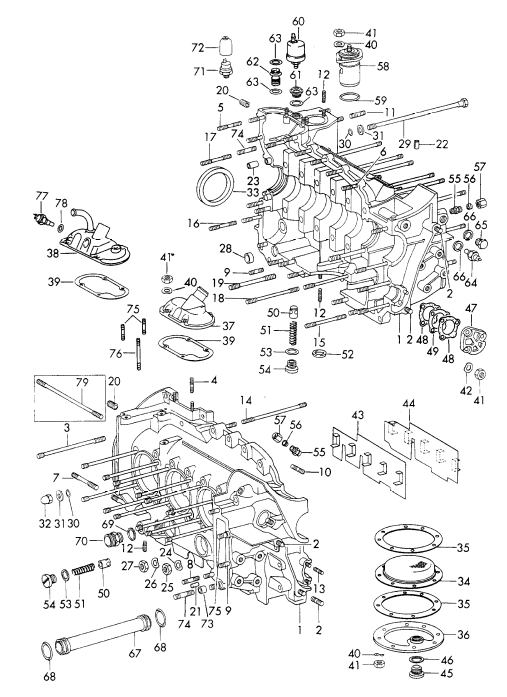 (New) 911 Crankcase Gasket/Shim .50mm 1965-68