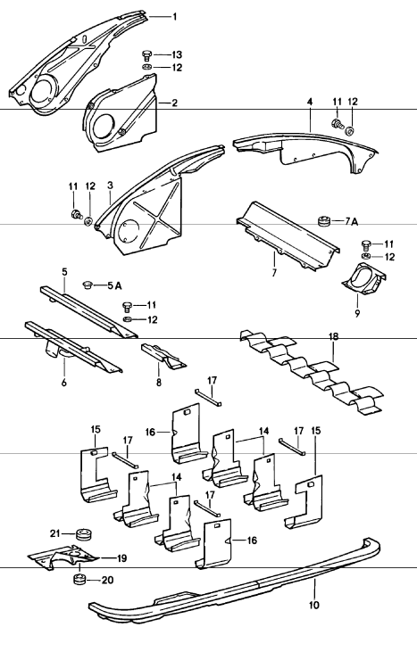 (Used) 911 Engine Cover Baffle Plate 1978-89