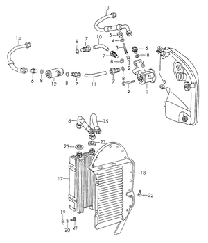 (New) 911 Front Right Oil Cooler 1969-71
