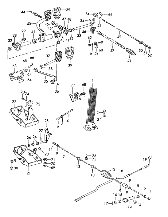(New) 911 Throttle Reverse Lever - 1969-71
