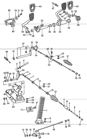 (New) 911/912 Brake Pedal 1965-77