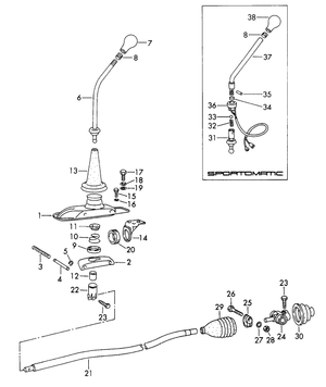 (New) 911/912 Inner Shift Coupler Boot - 1965-73