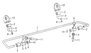 (New) 911/930 Rear Sway Bar Bracket - 1965-71