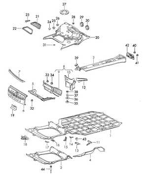 (New) 911/912 Trunk Area Fiberboard Lid - 1965-73