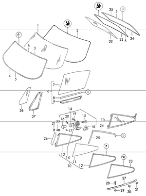 (New) 911 Window Lift Rail Right - 1965-79