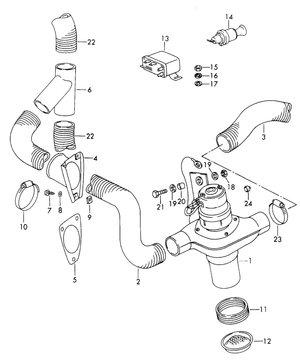 (New) 911/912 Webasto Gas Heater Mounting Sleeve 1965-73