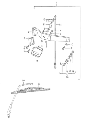 (New) 911 Rear Wiper Arm - 1968-75