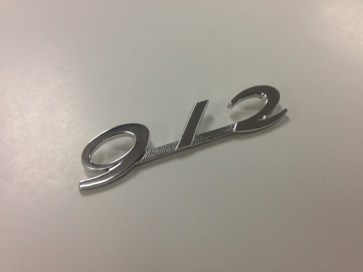 (New) Silver 912 Glove Box Emblem - 1965-66