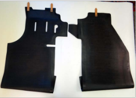 (New) 911/912 Coupe Rubber Front Floor Mats - 1965-68