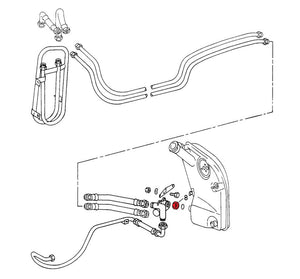 (New) 911S/RS Oil Union Nut and Aluminum Seal Ring Set - 1973