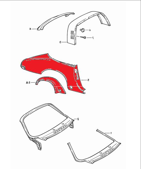 (New) 911 Carrera Right Hand Quarter Panel - 1987-89