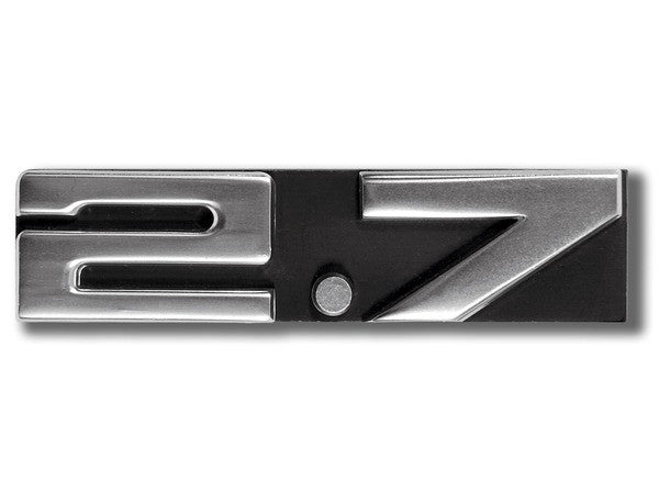 (New) 911 Silver "2.7" on Engine Lid Grille Emblem - 1973-74