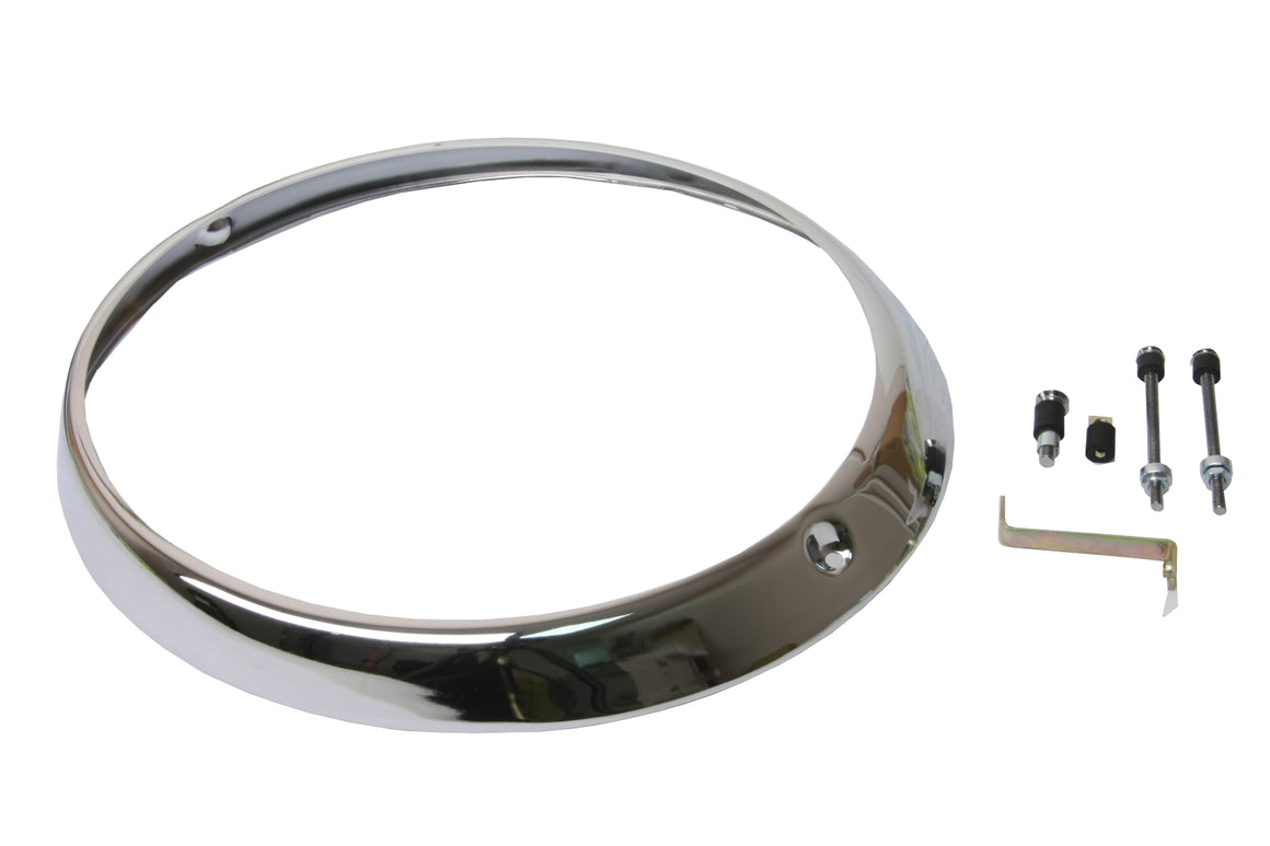 (New) 911/912 Chrome Headlight Trim Ring for Euro H4 Headlamp - 1965-86