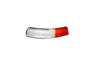 (New) Italian Left Side Front Turn Signal Lens with Silver Trim - 1969-72