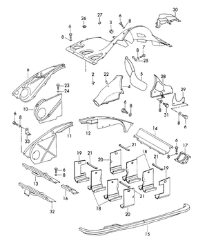 (New) 911 Hot Air Duct Right Rear 1970-89