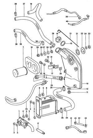 (New) 911 Oil Separator to Air Cleaner Hose 1973-77
