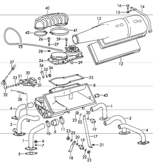 (New) 911 CIS Air Cleaner Clip & Screw 1972-76