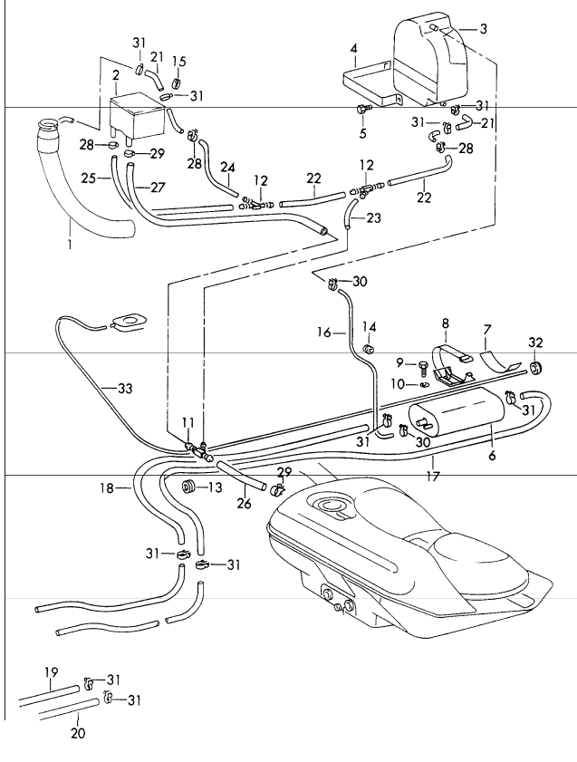 (New) 911 Vapor Breather Tank - 1969-73