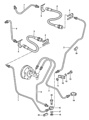 (New) 911 Front Brake Line 1975-89