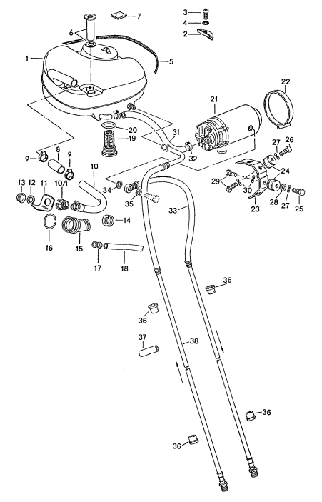 (New) 911/930 Fuel Return Line - 1974-89