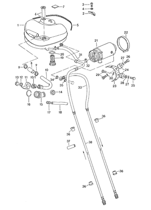 (New) 911/930 Rubber Sleeve for Fuel Line - 1974-89