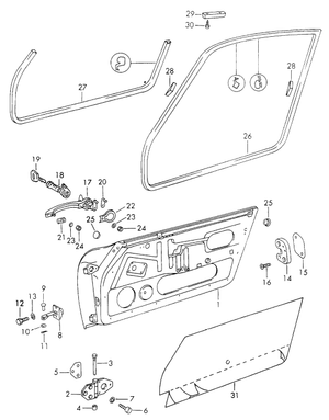 (New) 911 Door Stop 1969-76