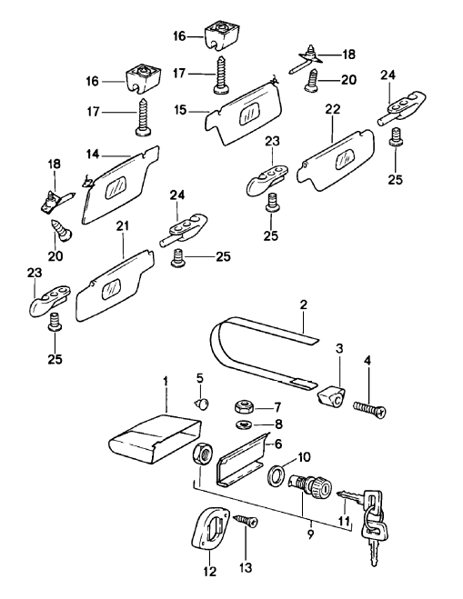 (New) 911 Glove Box Catch 1974-94