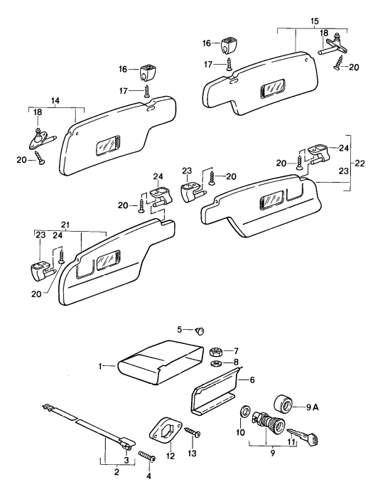 (New) 911 Glove Box Lock - 1974-84