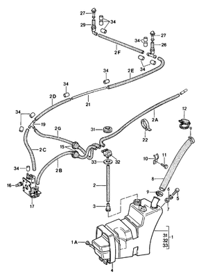 (Used) 911 Washer Reservoir 1978-89