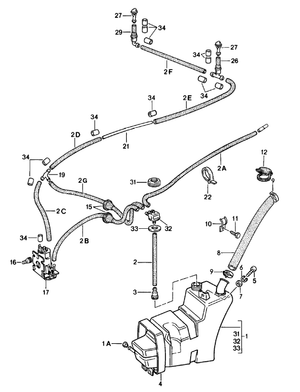 (New) 911/924/944 Windshield Washer Valve 1974-89