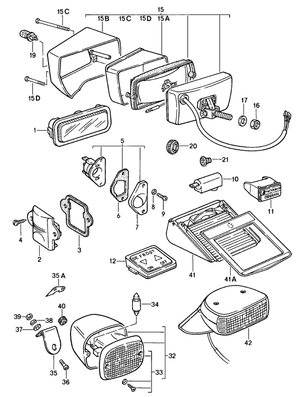 (New) 911 Fog Light Left - 1984-89