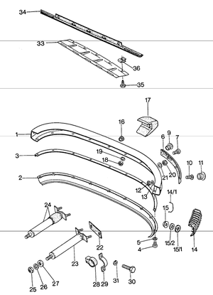 (New) 911 Bumper to Rear Apron Piping 1974-89