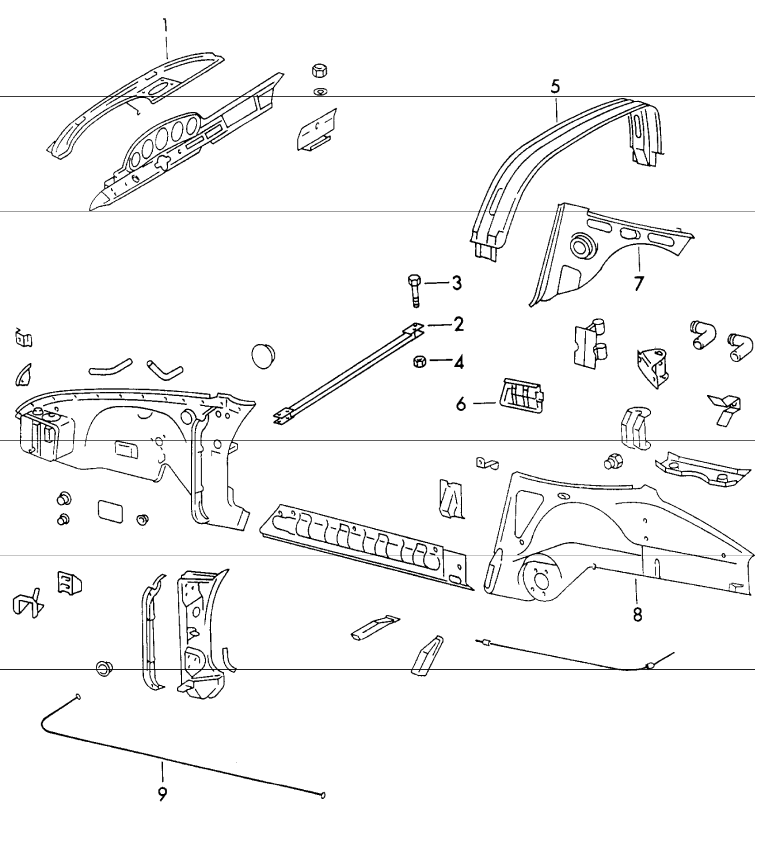 (New) 911/912 Targa Bar Filler Plate Left - 1965-89