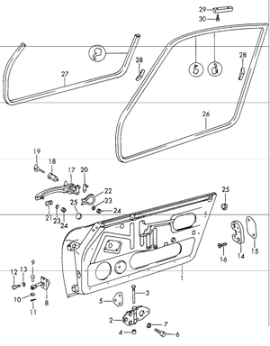 (New) 911/912 Door Hinge Screw - 1965-71